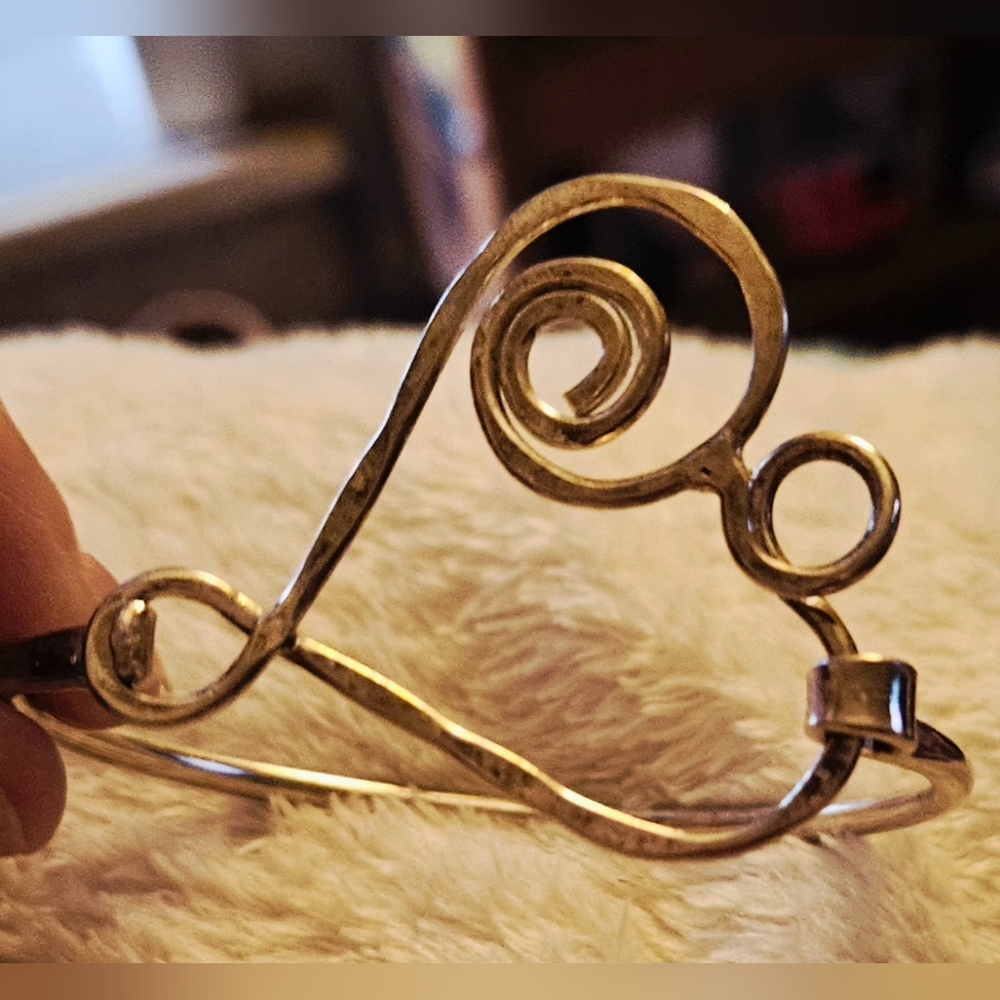 Artisan Made Silver Heart Bracelet